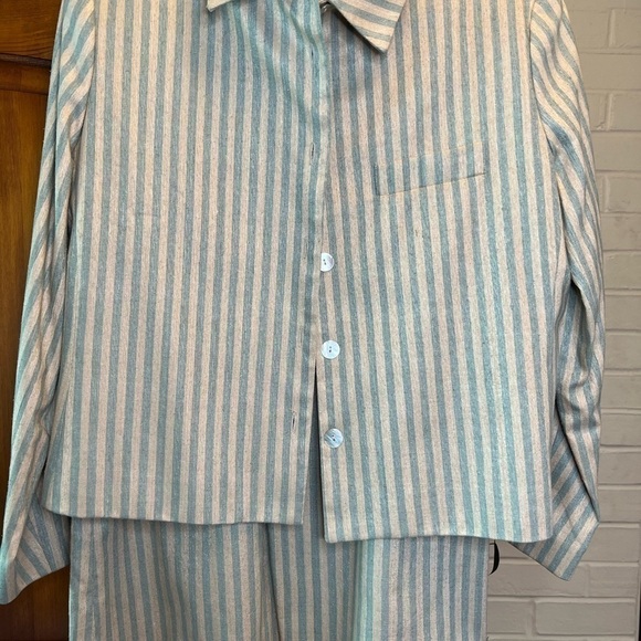 Vintage Brownstone Studio 2 piece 90s skirt business suit 100% silk size 8 P - Picture 2 of 8